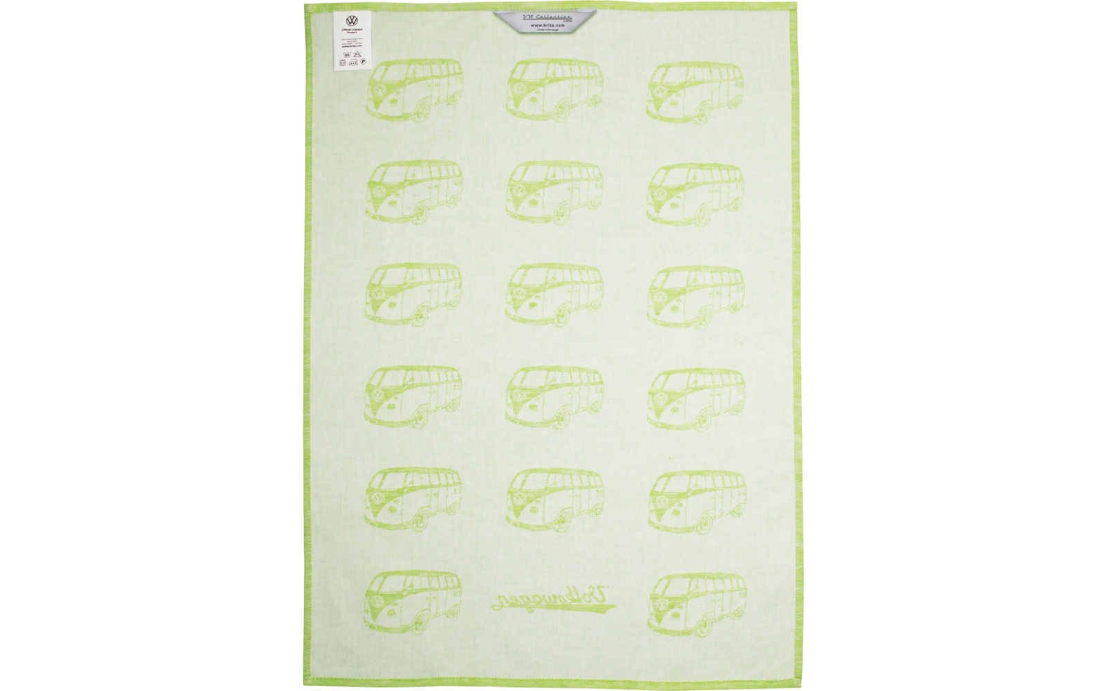  VW Collection T1 Bulli Geschirrtuch 2er Set Rot/Blau 70 X 50 Cm