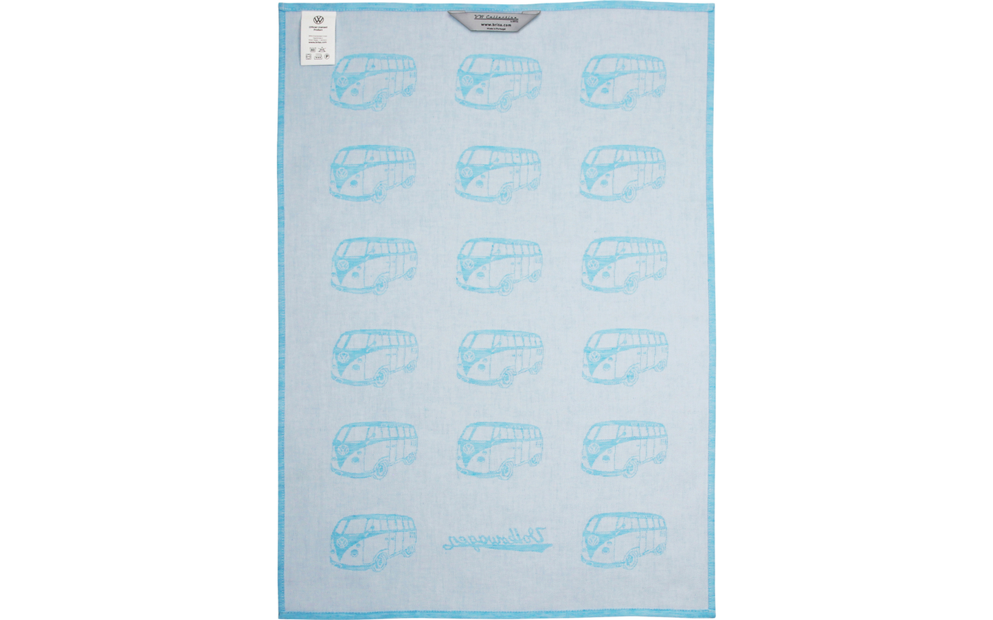  VW Collection T1 Bulli Geschirrtuch 2er Set Rot/Blau 70 X 50 Cm