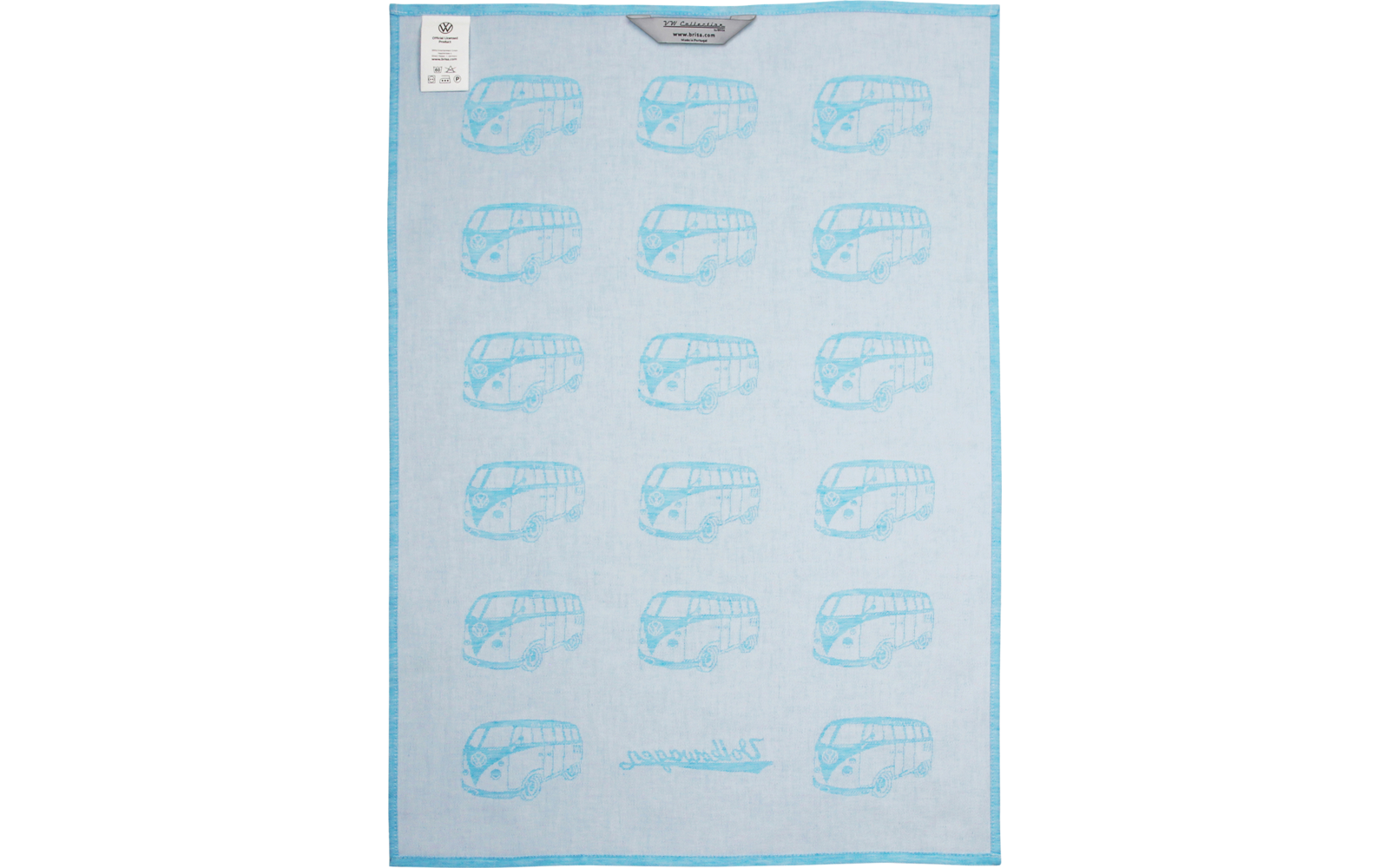  VW Collection T1 Bulli Geschirrtuch 2er Set Rot/Blau 70 X 50 Cm