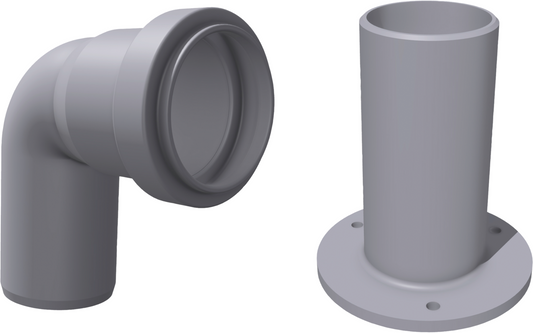  Setrenlo Anschluss-Set Für Klo-Entlüftungen ⌀ 38 Mm
