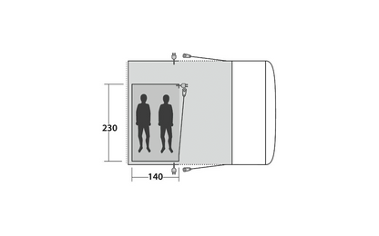  Outwell 2 Personen Innenzelt Geeignet Für Aufblasbares Vorzelt Talladega/Jonesville 290 SA/Wolfburg 380 A