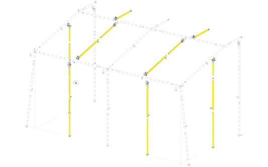  Walker Safety Set Zusätzliches Stahlgestänge Für Vorzelt
