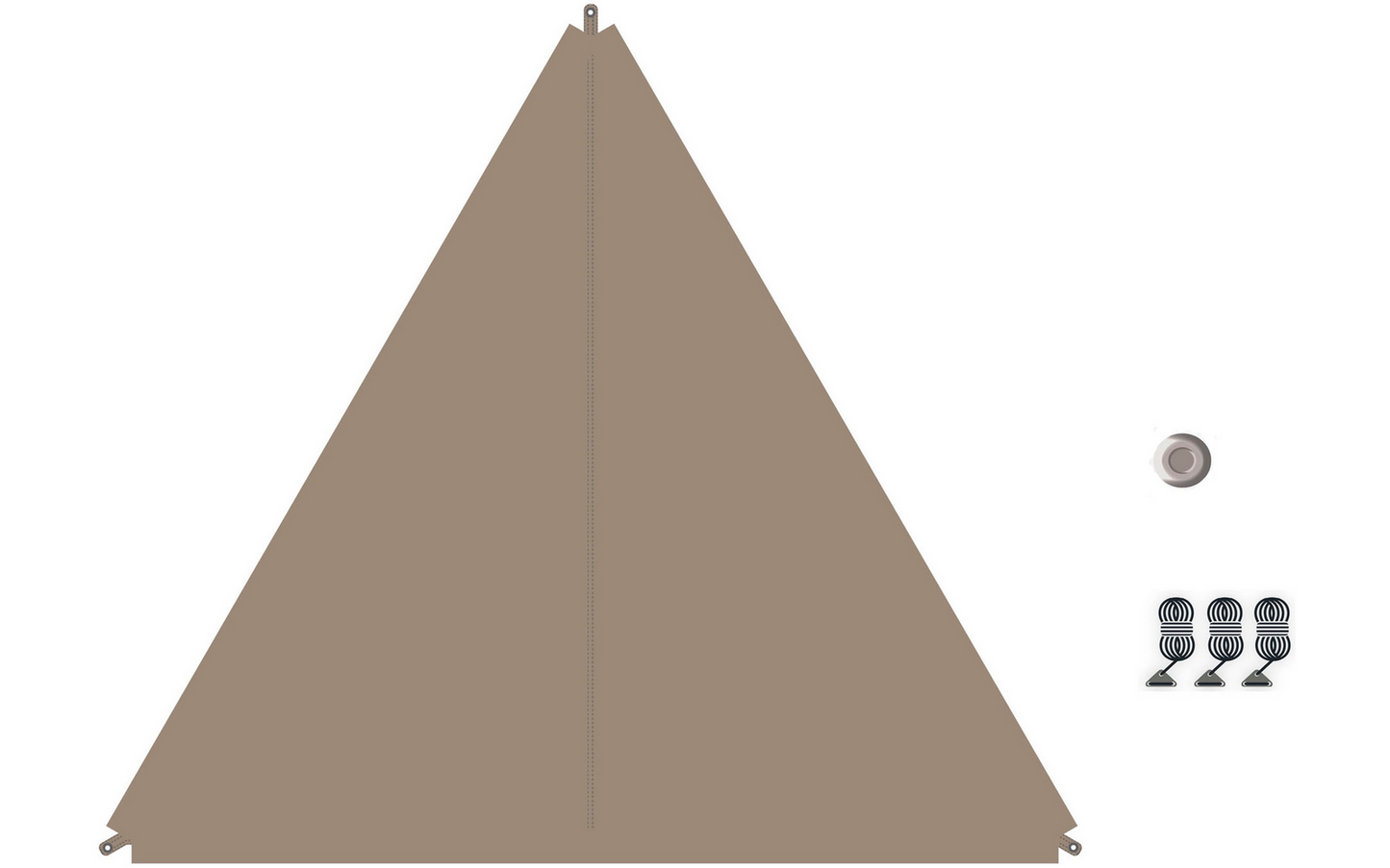  Bent Sonnensegel TC-Zip-Protect Canvas Single Aus Baumwoll-Mischgewebe Mit Reißverschluss-Abdeckklappen