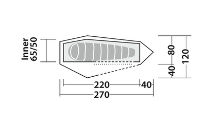  Robens Arrow Head Tunnelzelt 270 X 120 X 95 Cm Für 1 Person