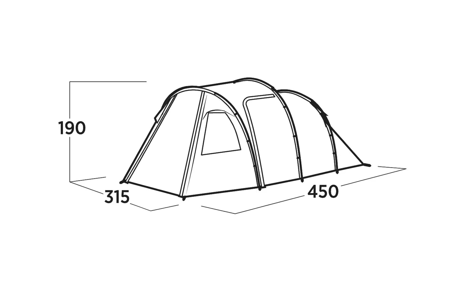  Easy Camp Hidra 5 Tunnelzelt Für 5 Personen