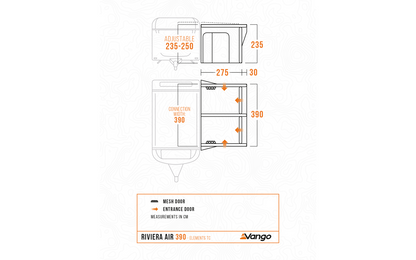  Vango Riviera Air 390 Elements ProShield Aufblasbares Reisevorzelt