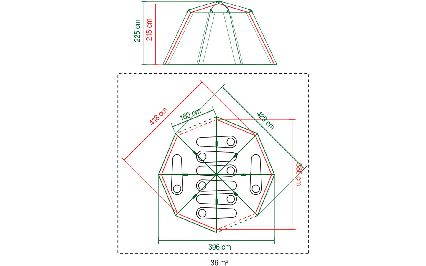  Coleman Octagon Familienzelt Für 8 Personen