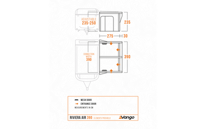  Vango Riviera Air 390 Elements All Season Aufblasbares Ganzjahresvorzelt