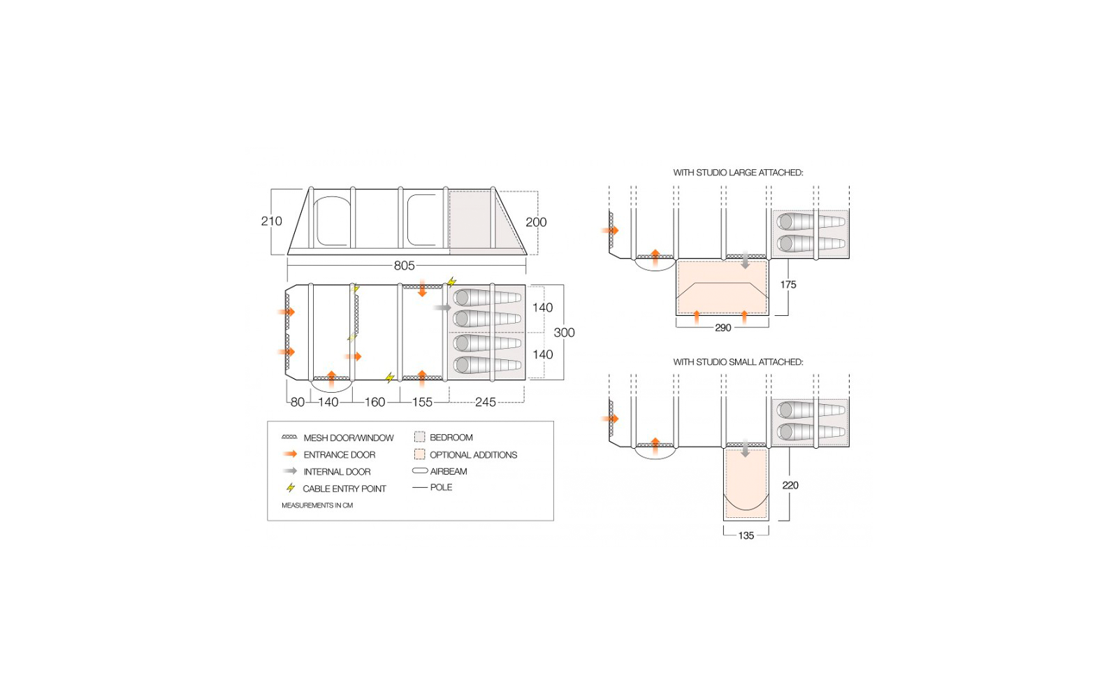  Vango Anantara IV Air TC 450XL Familienzelt Für 4 Personen