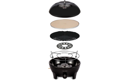  Cadac Gas-Tischgrill Glamp Chef 40 BBQ Tragbar Inklusive Pizzastein 30mbar