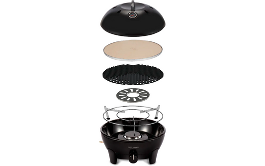  Cadac Gas-Tischgrill Glamp Chef 40 BBQ Tragbar Inklusive Pizzastein 30mbar