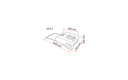  Fiamma Mobiler Frischwassertank Roll-Tank 23F Volumen 22,5 Liter