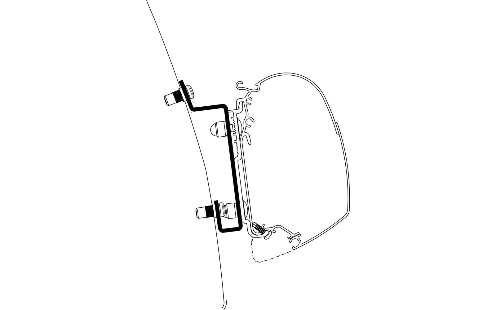 Thule Omnistor 5200 Markisenadapter Ford Transit H3 Ab 2014