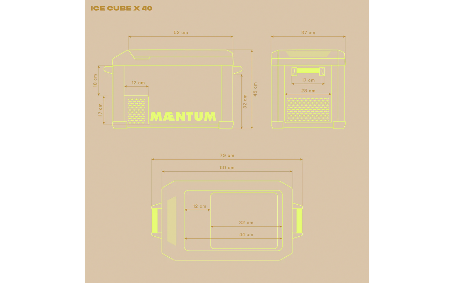  MEANTUM IceCubeX Kompressor Kühlbox 12/24/230V