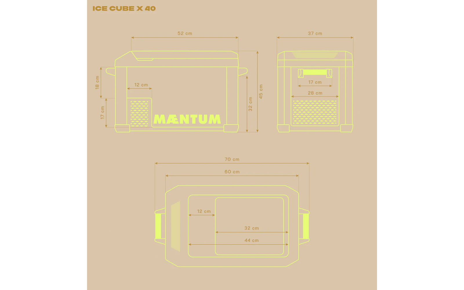  MEANTUM IceCubeX Kompressor Kühlbox 12/24/230V