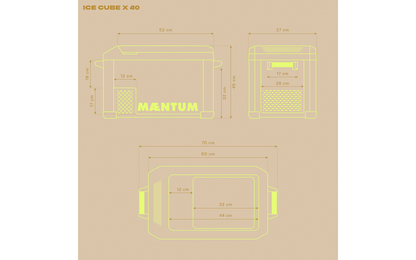  MEANTUM IceCubeX Kompressor Kühlbox 12/24/230V