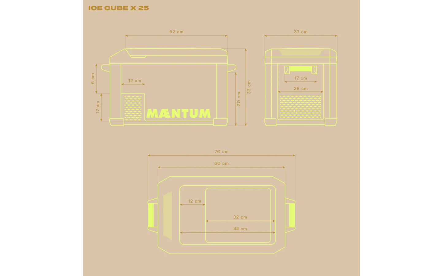  MEANTUM IceCubeX Kompressor Kühlbox 12/24/230V