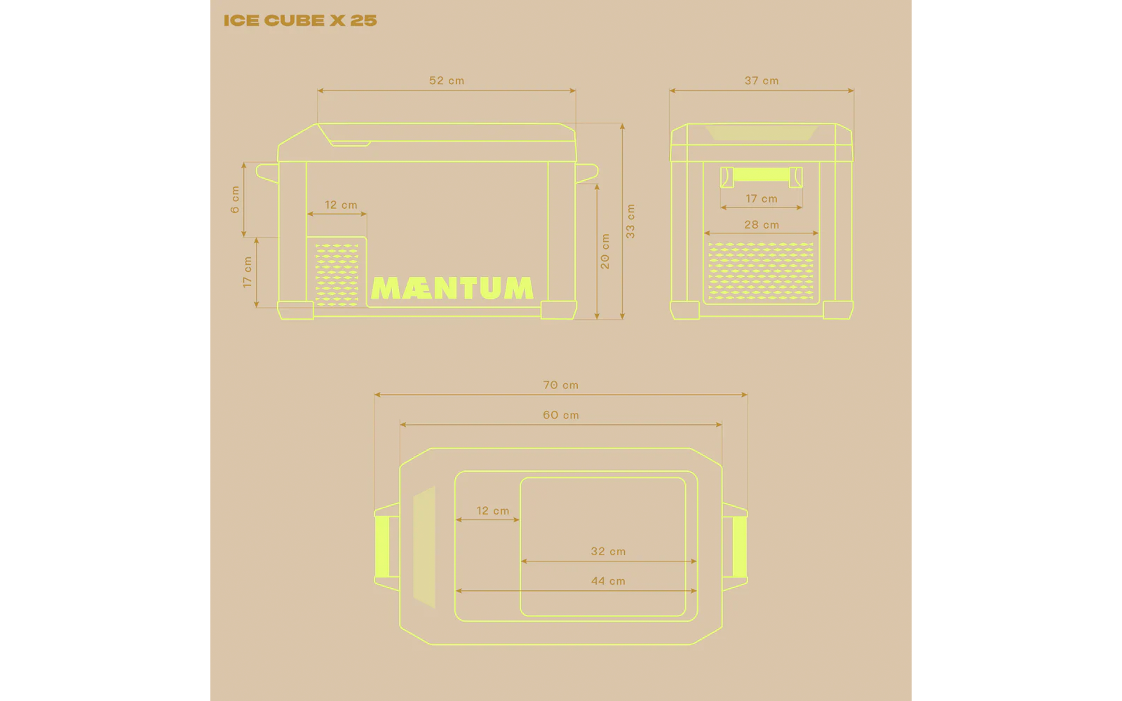 MEANTUM IceCubeX Kompressor Kühlbox 12/24/230V