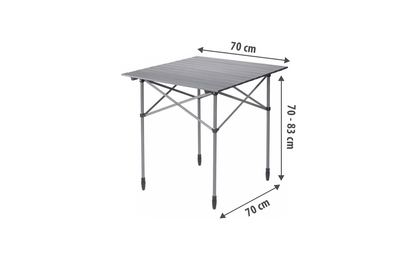  Berger Alu CampingtischVelino Mit Rollplatte 70 X 70 Cm