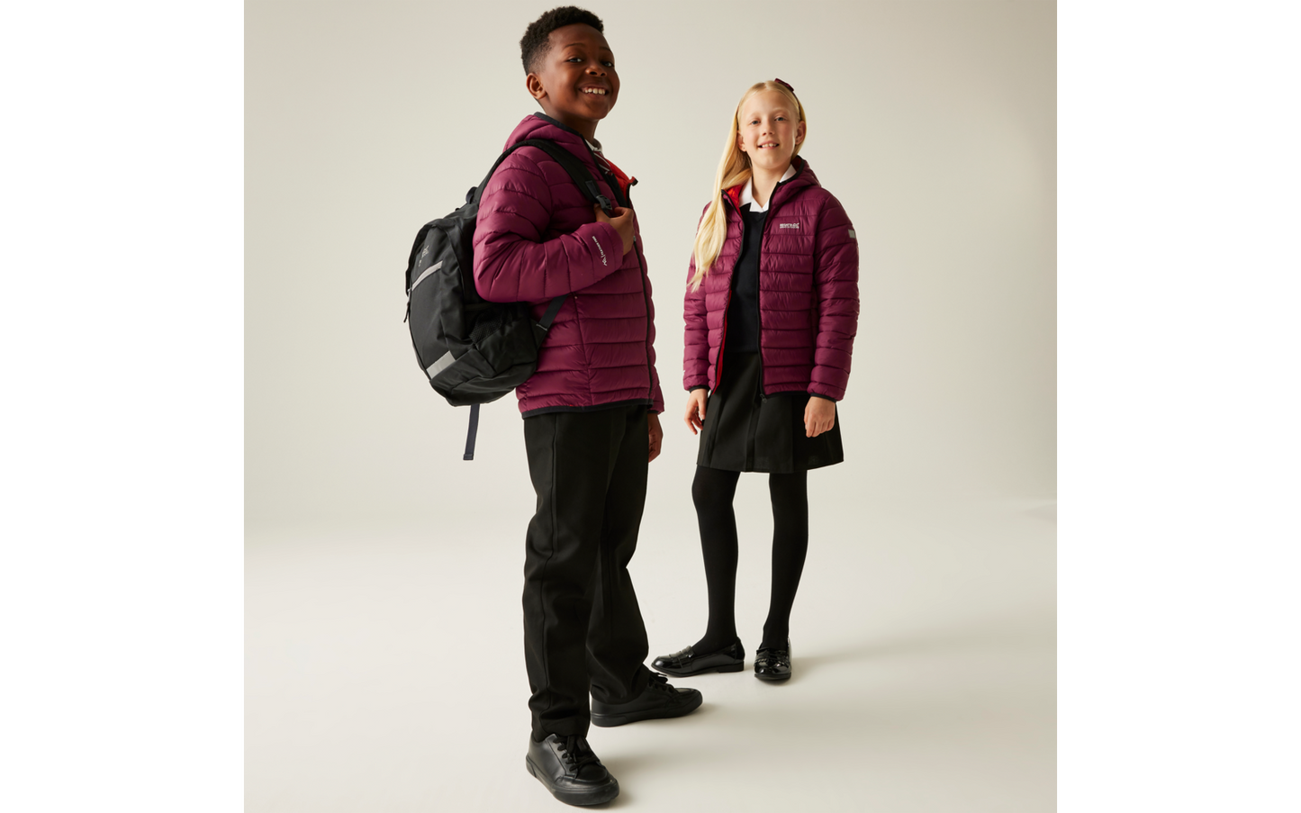  Regatta Marizion Kinder Baffle-Jacke Mit Kapuze