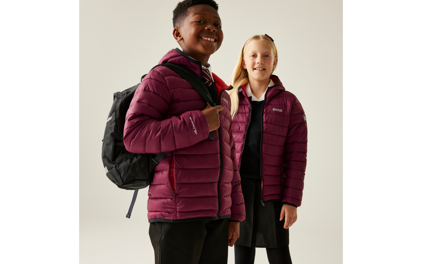  Regatta Marizion Kinder Baffle-Jacke Mit Kapuze