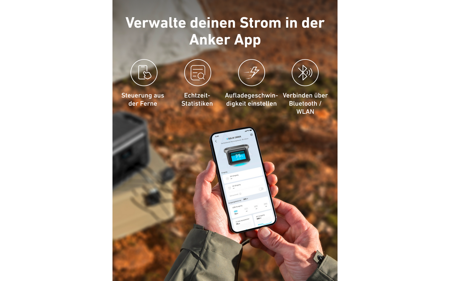  Anker SOLIX Portable Power Station Tragbar