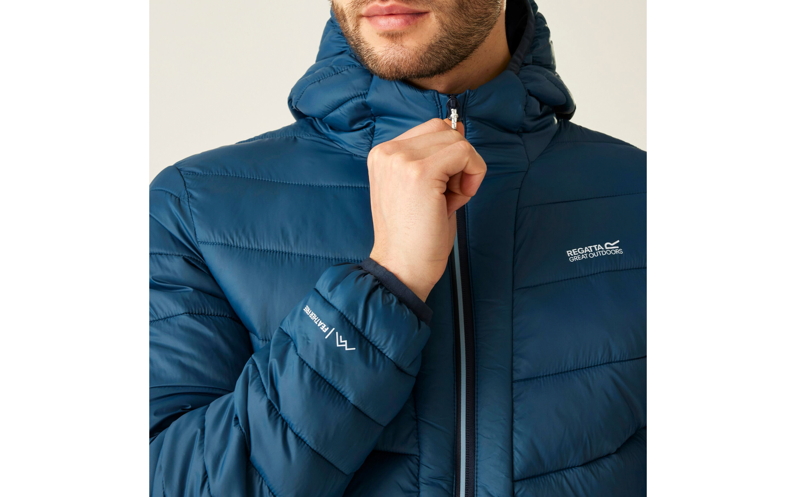  Regatta Hooded Leedre Hybrid Herren Outdoorjacke