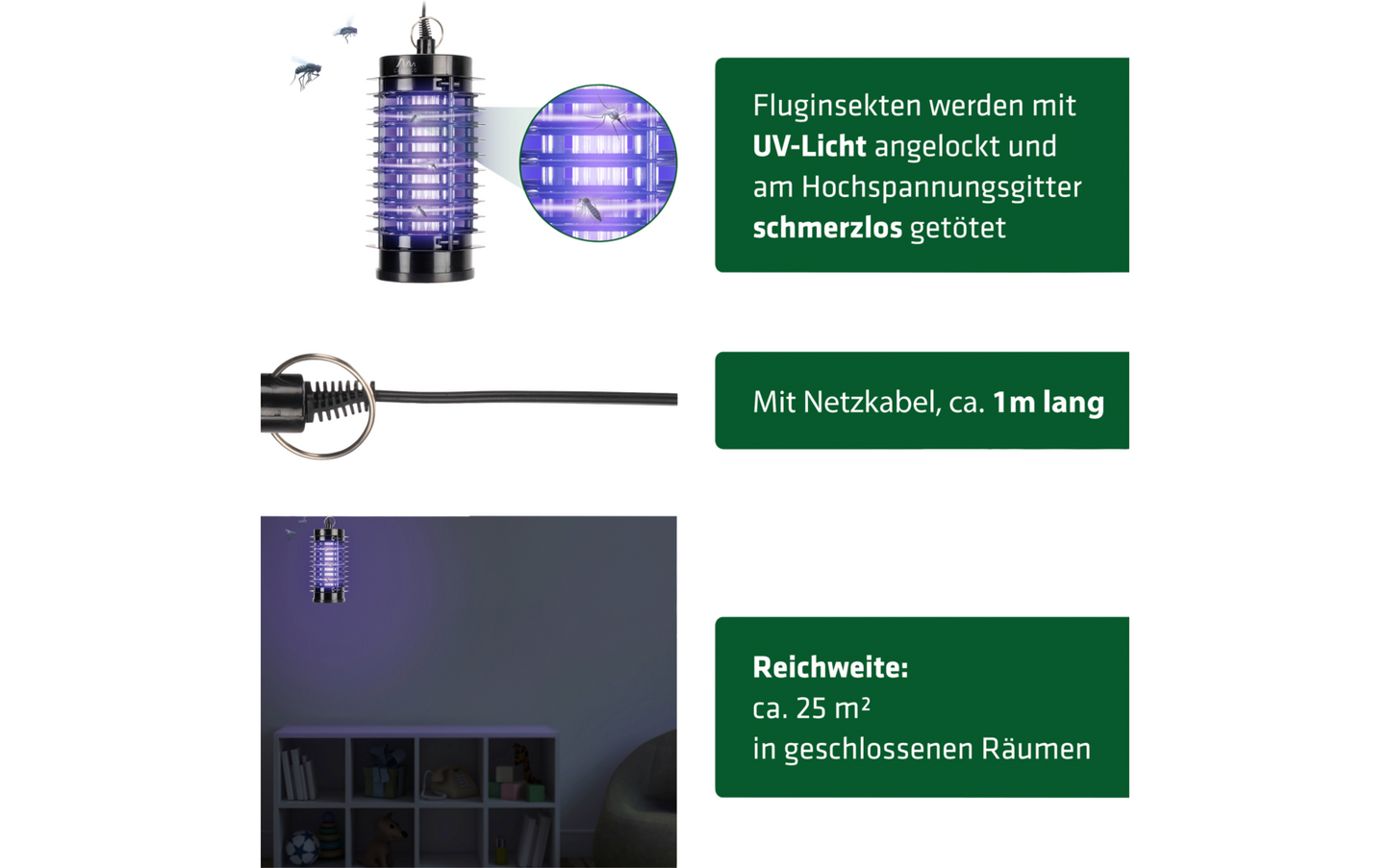  Gardigo UV LED Insektenvernichter 25m²
