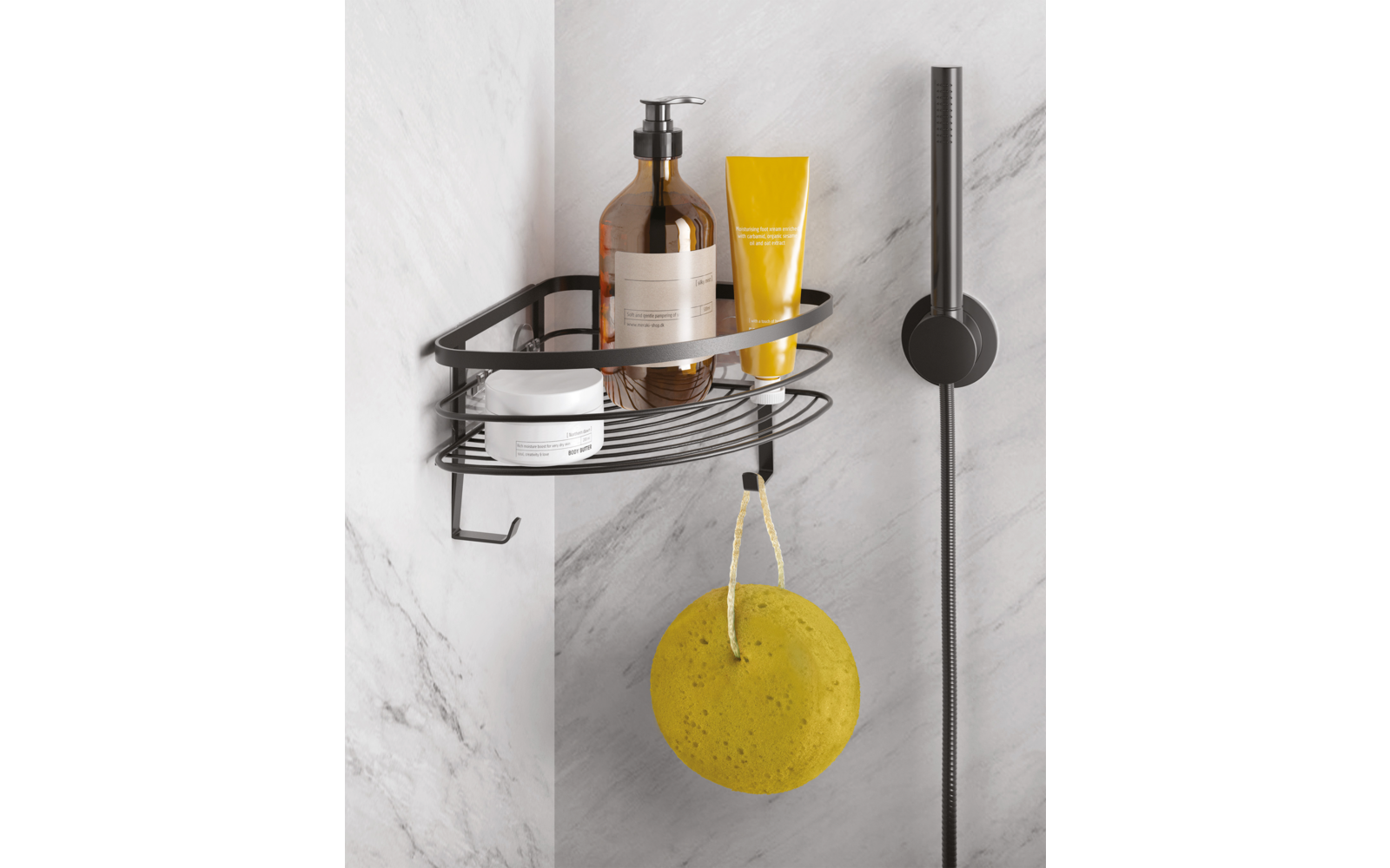 Metaltex Origin Lava Eckregal U-fix Für Dusche