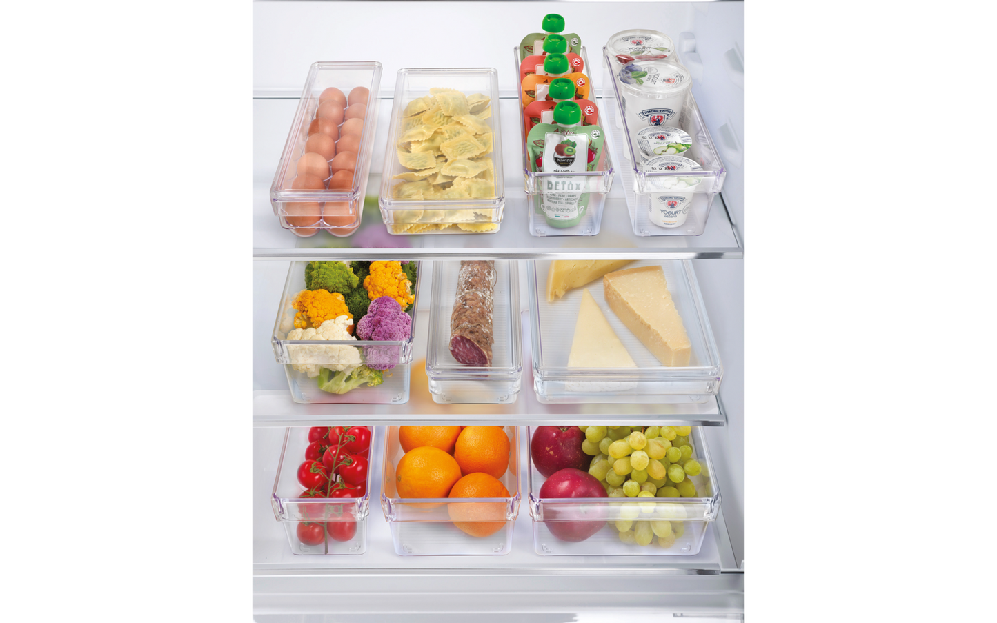  Metaltex Frigo-System Organizer Transparenter Behälter Für Kühlschrank