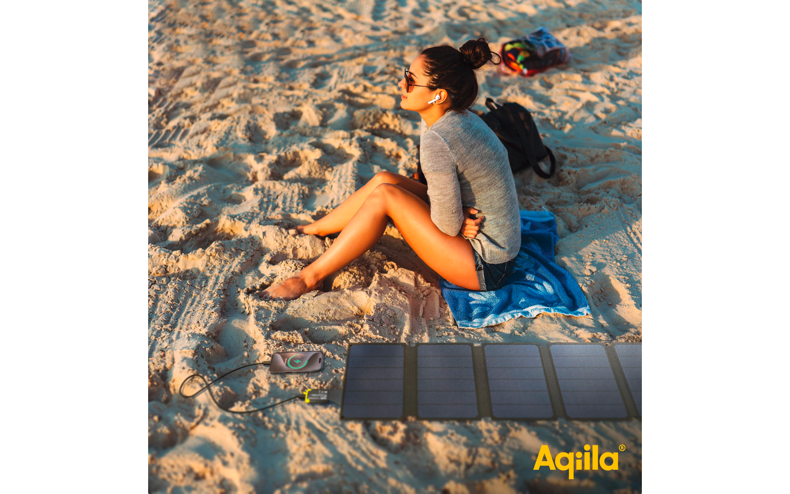  Aqiila Sunbird Tragbares Solar Ladegerät Monokristallin