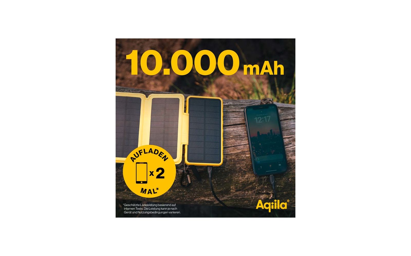  Aqilla Powerbird Solar Powerbank 20 W Gelb 20000 MAh
