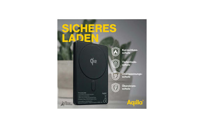  Aqiila Powerbird Drahtlose Powerbank 20 W Schwarz 5000 MAh