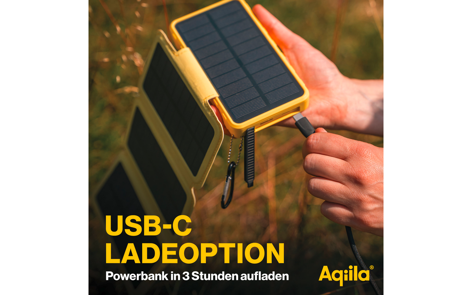  Aqilla Powerbird Solar Powerbank 20 W Gelb 20000 MAh