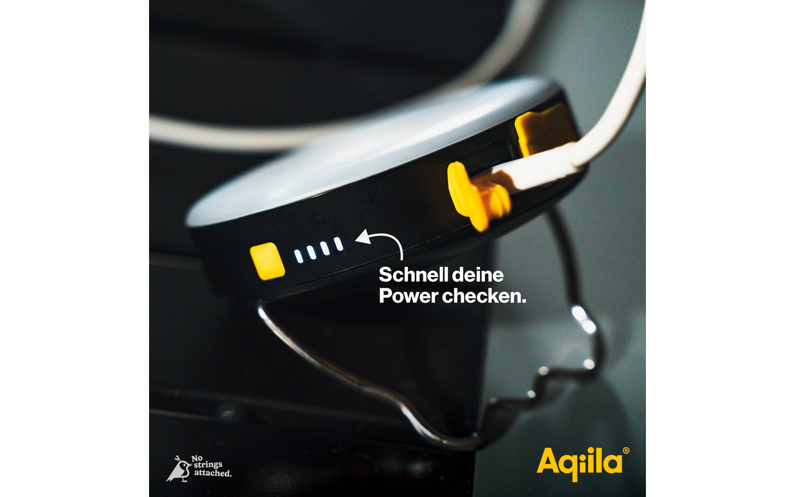  Aqiila Lightbird BL10 Powerbank Lampe 20 W Schwarz 10000 MAh