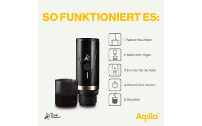  Aqiila Nespresso Tragbare Espressomaschine Geeignet Für Kaffeekapseln Und Gemahlenen Kaffee