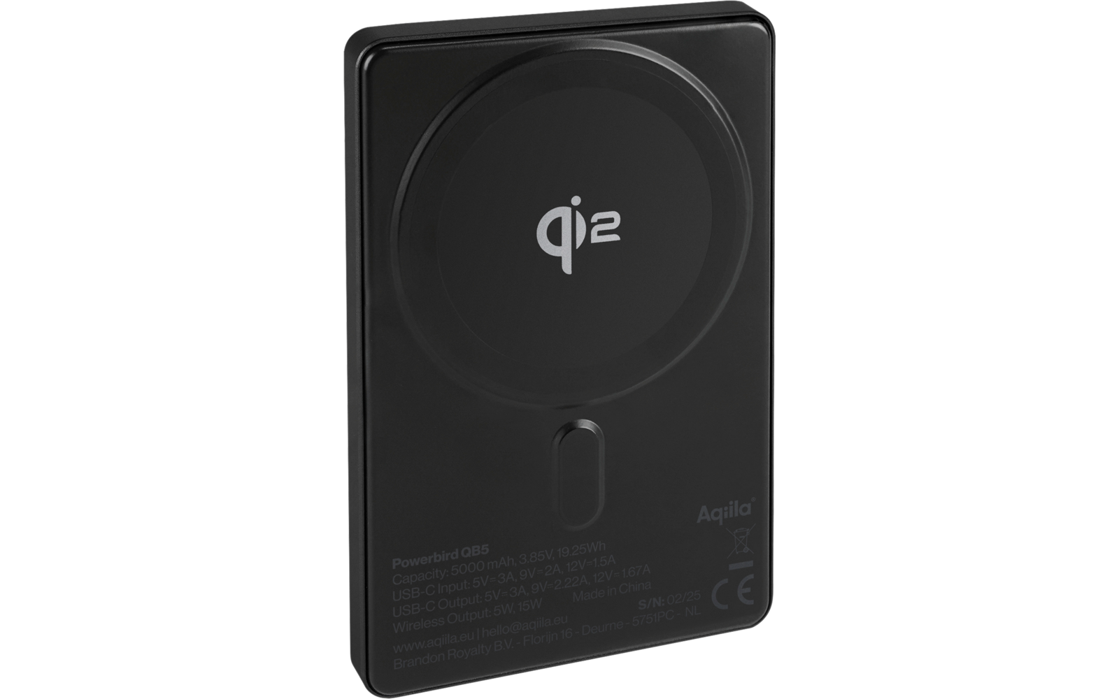  Aqiila Powerbird Drahtlose Powerbank 20 W Schwarz 5000 MAh