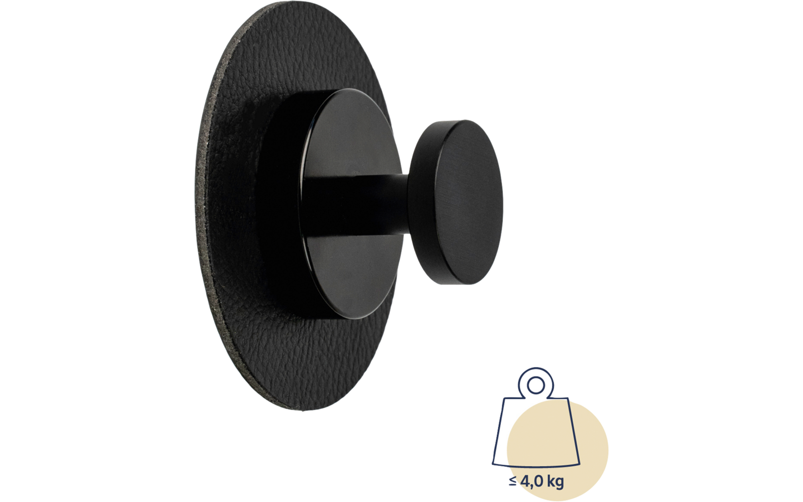  Silwy Magnet-Haken SPOT Inkl. 3M-Pad BLACK