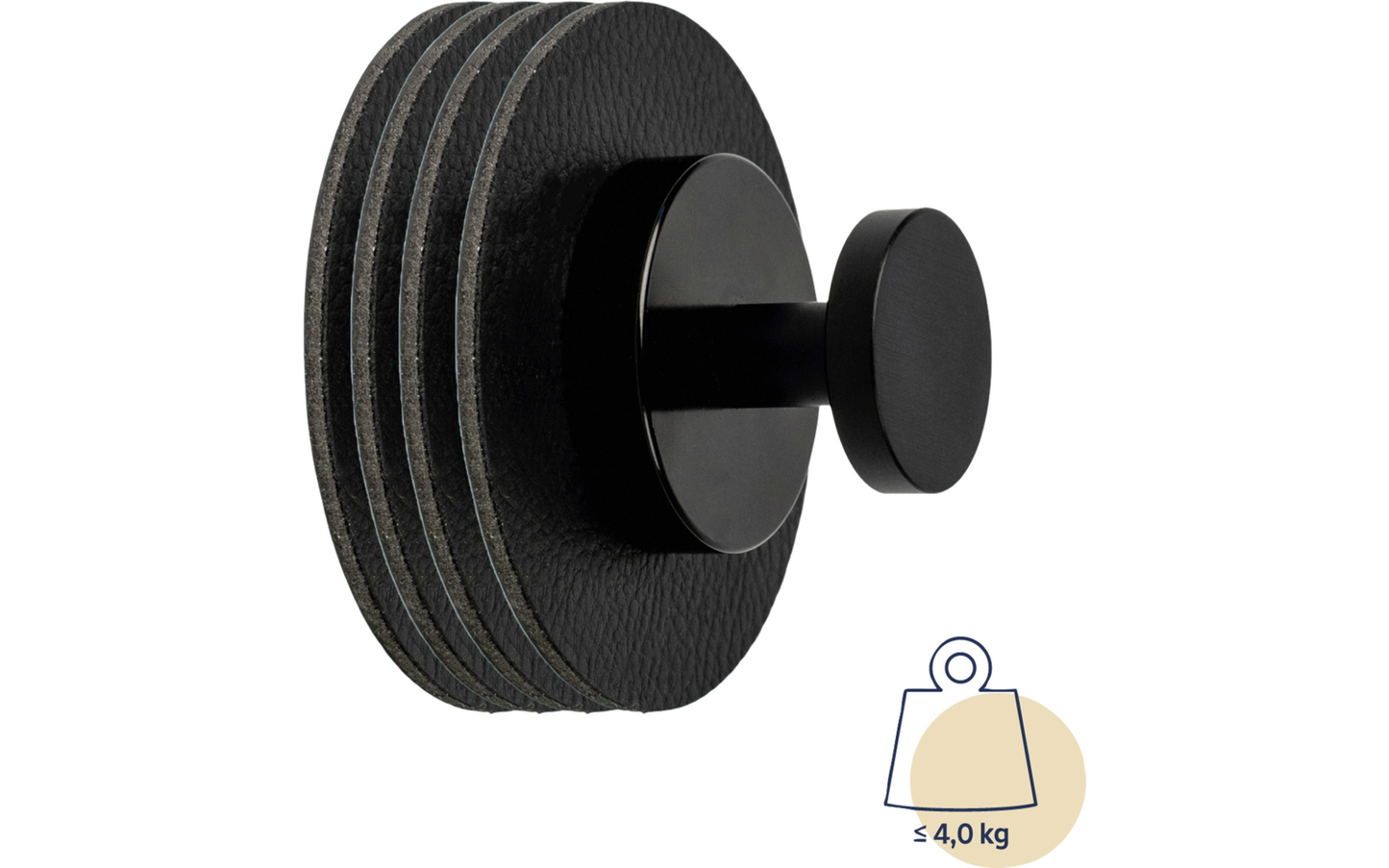  Silwy Magnet-Haken SPOT Inkl. 3M-Pad BLACK