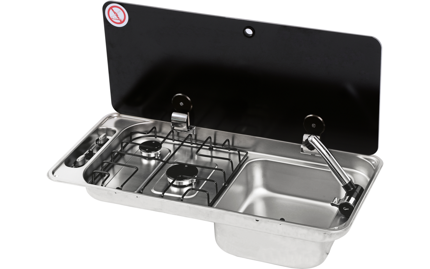  CAN 2-flammige Gaskocher-Spülkombination Spüle Rechts 716 X 340 X 150 Mm