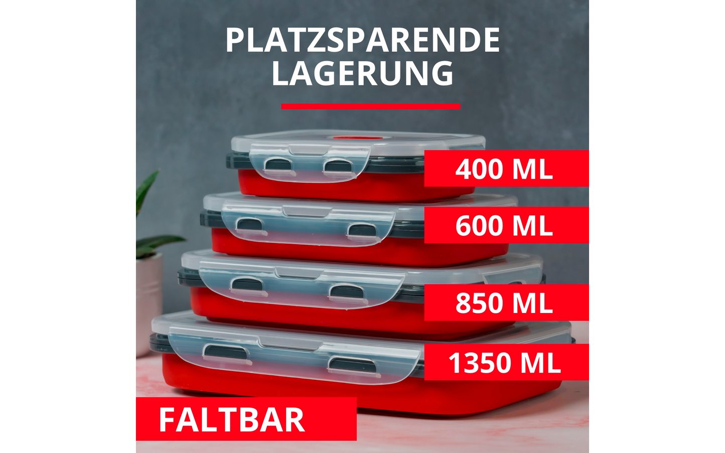  Westmark Faltbare Frischhaltedose Eckig