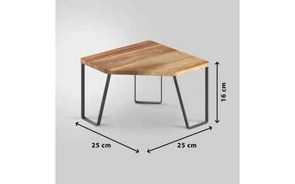  Metaltex York LAVA Eckregal 1-Etage Aus Akazienholz 25 X 25 X 16 Cm
