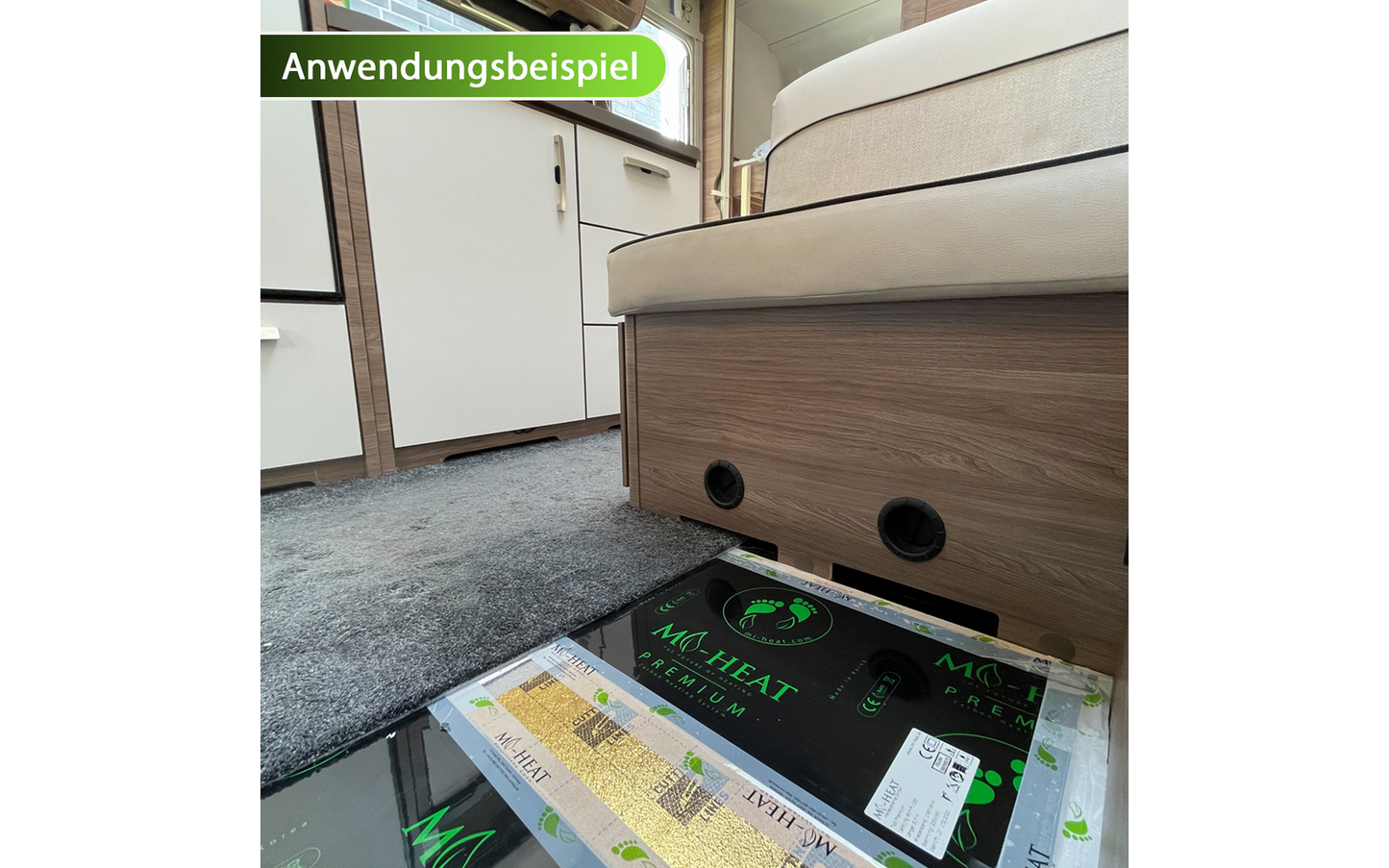  Mi-Heat Premium Fußboden Heizfolie 130 W/m² Für Wohnwagen / Camper / Caravan