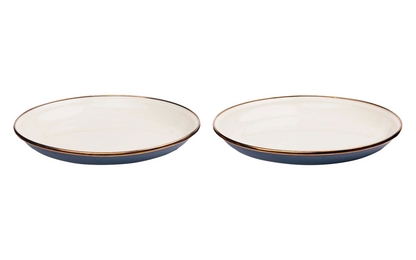 Barebones Barbones Enamel Emaillen Tellerset 2 Teilig Blau