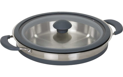  Berger Edelstahl Falt-Topf 3,5 Liter Grau Gefaltet 6 Cm Hoch