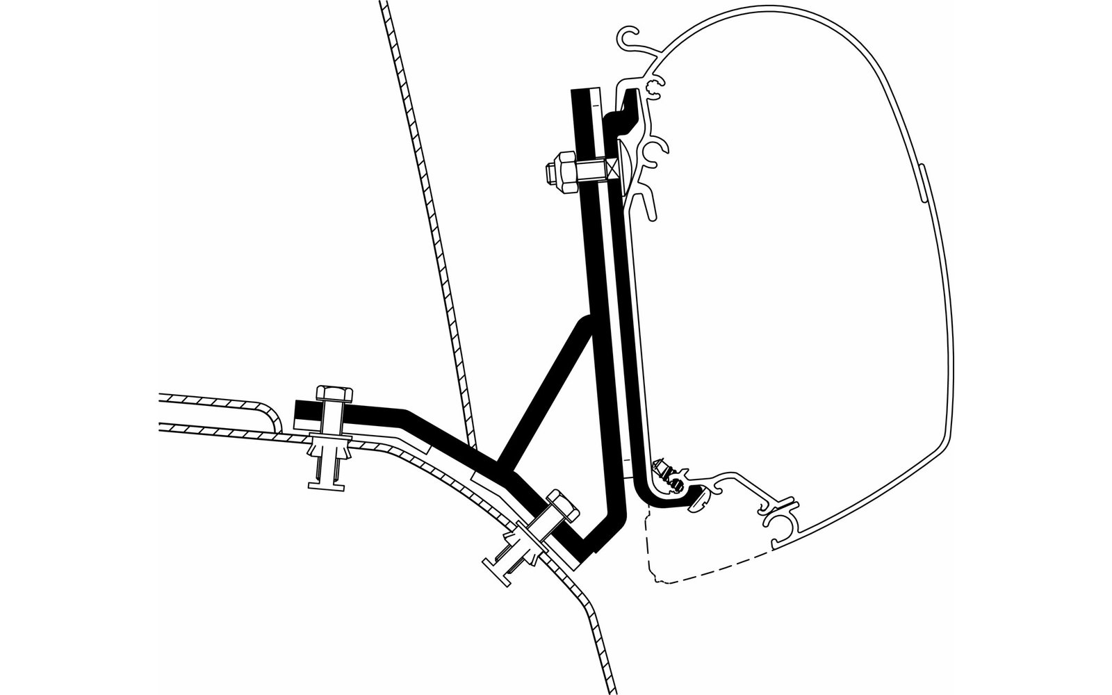  Thule Markisenadapter Ducato H2 Lift Roof Serie 5