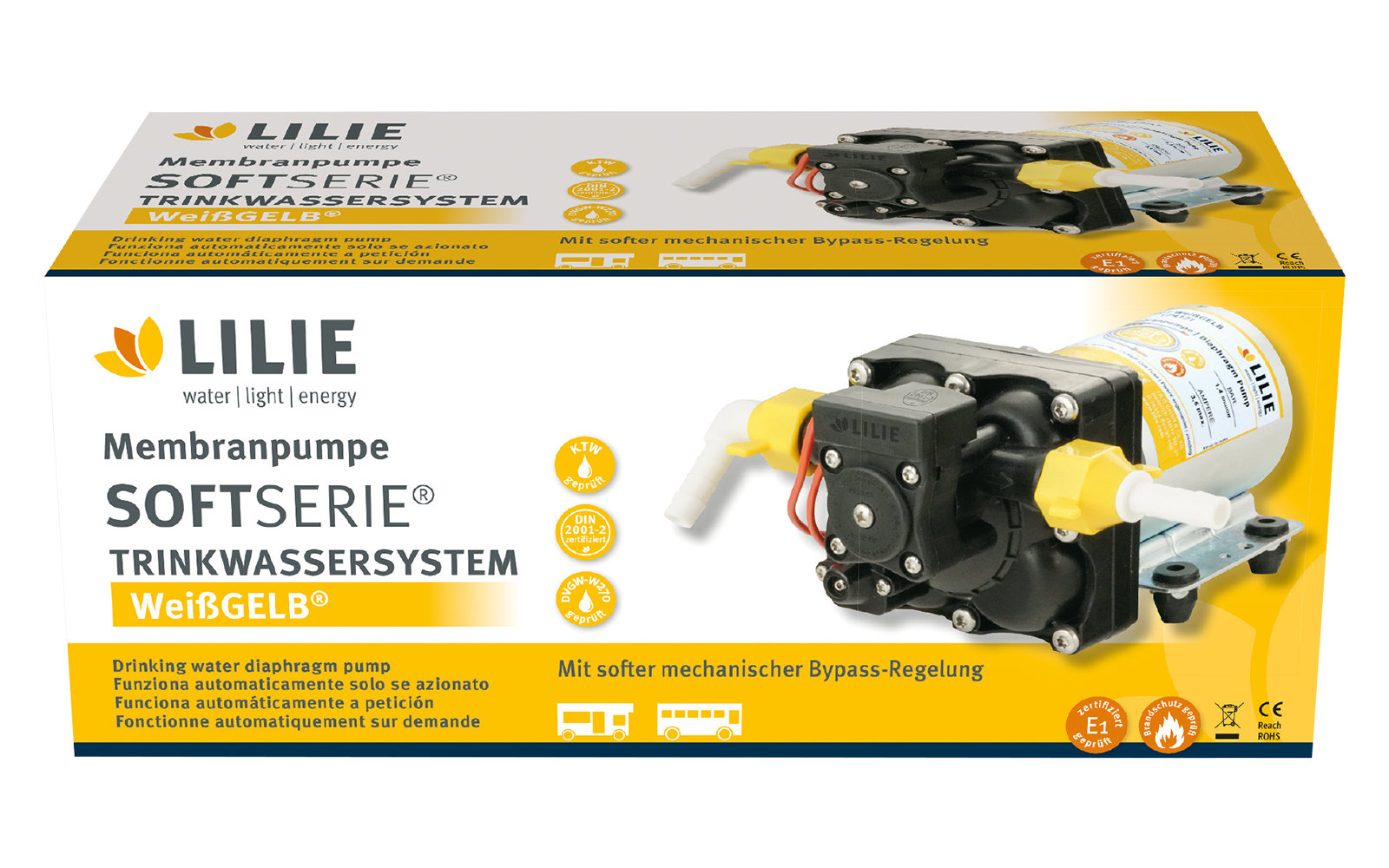  Lilie WeißGELB Soft Serie Membran Wasserpumpe