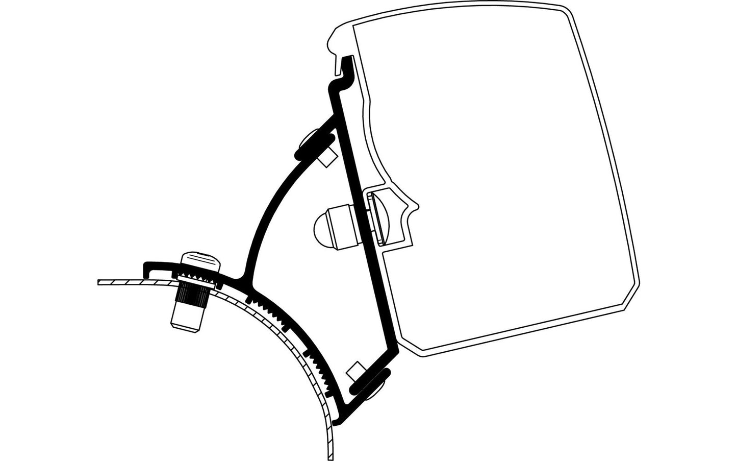  Thule Omnistor 3200 Fixed Markisenadapter VW T5 / T6 Festmontage