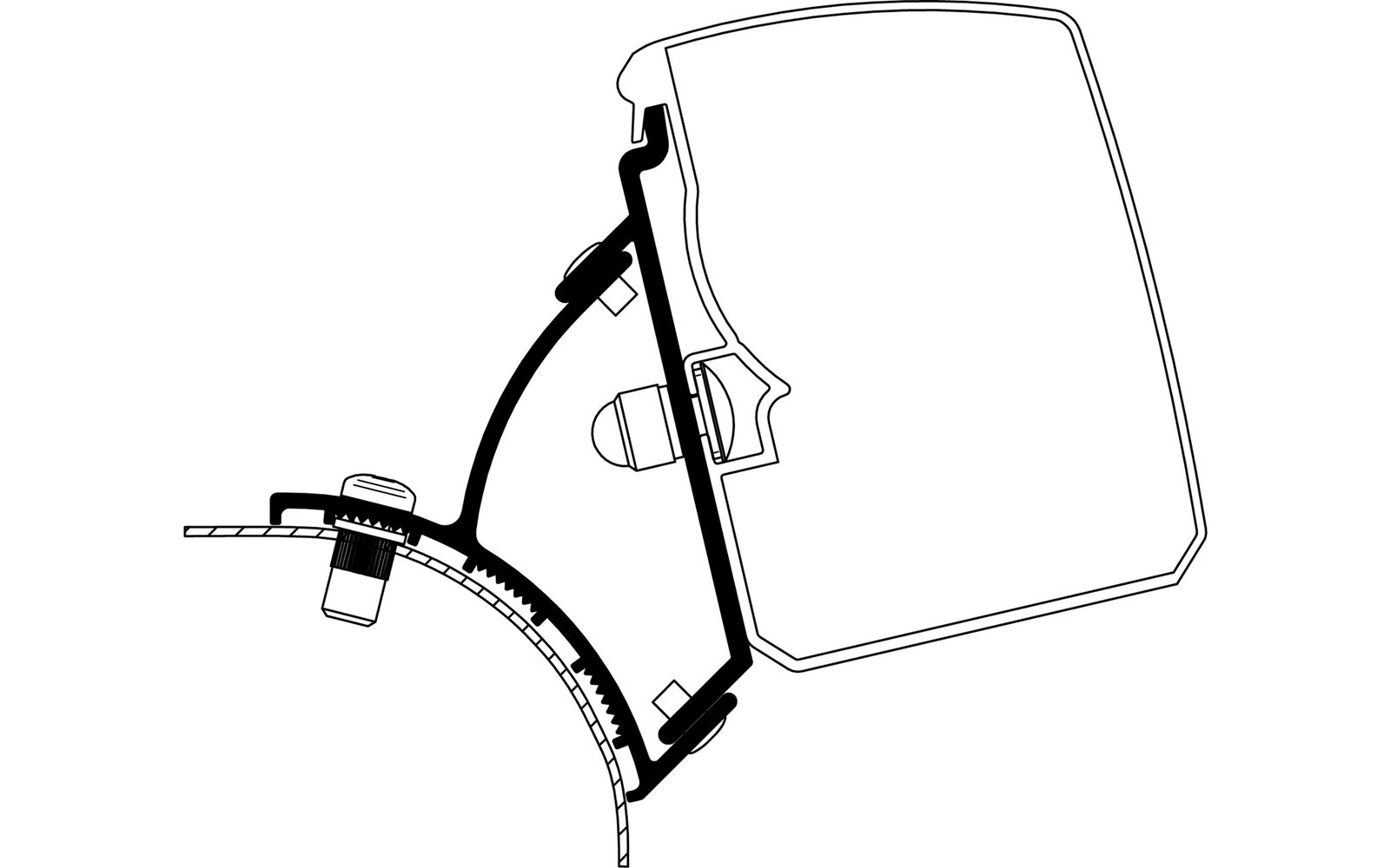  Thule Omnistor 3200 Fixed Markisenadapter VW T5 / T6 Festmontage