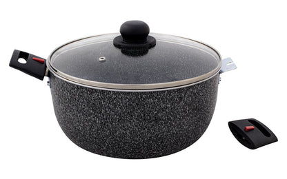  Berger Aluminium Kochtopf Stone Rock Mit Glasdeckel